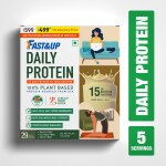 Fast&Up Daily Protein |15g Plant Protein | Fulfils Daily Protein Requirement | 29 Ingredients for Daily Nutrition | (150 g, 5 Servings, Creamy Vanilla Flavour)