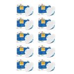 Murphy 7-Watt Croma Round LED Panel Conceal Down Light (Blue, Pack of 10)