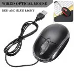BUFONA USB Wired Mouse With LED Light Optical Sensor Office Laptop Fast Smooth Working Wired Optical Mouse For Laptop,Desktop,Computer Comfortable Design USB Optical Wired Mouse