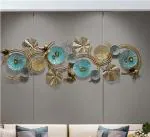 DSH CRAFTING YOUR CURIOSITY Metal Wall Art Lotus Leaves Wall Hanging Wall Decor .(46 X 17 Inch)