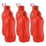 Oliveware Red BPA Free Plastic Jumbo Water Bottle - 2 L (pack of 6)