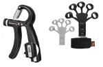 Whinsy Finger Gripper- Strengthener & Counter Hand Grip for Climbing, Exerciser for Hand, Finger and Wrist Muscles-Compact Portable and Adjustable Finger Stretcher (Multicolor)