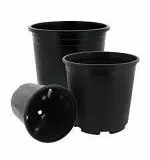 EaglesFord Plastic Plant Pot Or Planter Pots 4 Inch Small - Black (50)