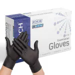 Unitouch Nitrile Powdered Free Examination Gloves Pack of 100 Pcs (Black) (Medium)