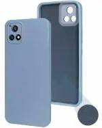 Jkobi Back Cover Case For Vivo iQOO U3 | iQOO U3x ( Matte Finish Silicone with Inside Fiber cloth |Light Blue )