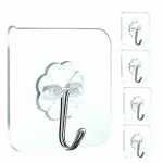 KRELVISA Adhesive Hooks for Wall Heavy Duty Wall Hook Waterproof Stick Plastic Wall Hooks