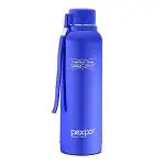 Pexpo PU Insulated 4 Hours Warm & Cold School Kids Bottle, 700 ml, Blue, Stereo | Safe & Portable Stainless Steel (Pack of 1)