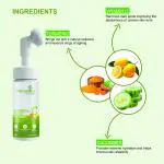 Herbasics Vitamin C Foaming Facewash for All Skin Types Liquid Gel Turmeric, Lemon (150 ml)