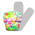 Kindermum Polka Hues - Nano AIO Cloth Diaper with 2 organic cotton inserts
