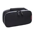 Wooum Premium Quality Pencil Case, Double Zippers for School Students - Water Resistance - Black