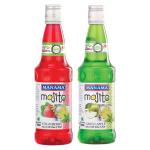 Manama Strawberry Mojito Syrup and Green Apple Mojito Syrup | 500ML Each | Mixer for Mocktails, Cocktails, Drinks, Juices, Beverages | Pack of 2