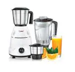 Prestige Brilliant 500W 3 Jar Blender Mixer Grinder with 3 Jars(White & Black, SS Grinding Jar-900ml, SS Chutney Jar-350ml, Juicer jar- 1500ml)