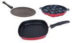 Nirlon 3 pcs of Non-stick PFOA Free Kitchen Utensils Combo Set with Bakelite Handle