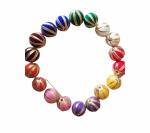 The Lovely Creations Decorative Multicolour Balls Wrap with Woolen and Jari Patti Lace (set of 20)