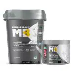 MuscleBlaze Biozyme Performance Whey Protein (Rich Chocolate, 4kg / 8.8lbs) & Creatine Monohydrate CreAMP (100g, Unflavoured)
