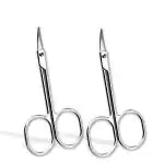 Majestique Professional Cuticle Scissors Use as Fingernails, Shaving Scissors, Moustache - Pack of 2