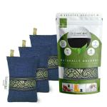 Dr. CHARCOAL Non Electric Air Purifiers Deodorizer Dehumidifier For Shoe Rack, Wardrobe And Fridge, Classic Neel (Pack Of 3 X 75 g)