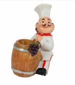 Skywalk Decorative Resin Chef with Basket for Toothpicks (Toothpick Holder) for Kitchen Counter Restaurant Cafe Country Cottage Tabletop Kitchen Decorations