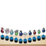 Festiko Among Us Theme Cupcake Toppers (10 Pcs)