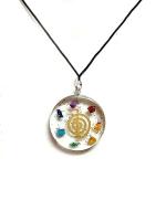 Astroghar Cho Ku Rei Reiki Power Symbol Chakra Chips Alloy Stone Pendant For Men And Women