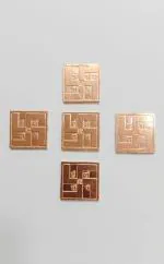 Kesar Zems Beige Copper Mini Thick Swastik Yantra Plate (Pack Of 5)