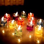 Carves Wax Glass Jelly Gel Candles Pack Of 6