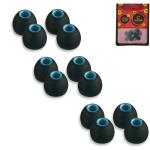 Crysendo Blue & Black Silicone Earbuds Tips For Sennheiser, Skullcandy, Samsung, Sony, Jbl, Mi, Beats (Pack of 12)