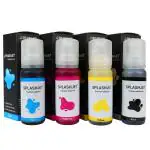 Splashjet 001 Ink for Epson L4150, L4160, L6160, L6170, L6190 Printer Ink Bottle, 001 Ink Code (CMYK - 4 Color) - 501798