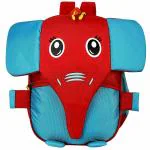 Giraffe Red and Teal Blue Elephant Polyester School Bag 15 L