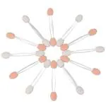 Mapperz Double Sided Sponge Eyeshadow Applicator Brush For Women And girls - 12 Pcs., Tranparent