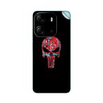 GADGETSWRAP Printed Vinyl Skin Sticker for Tecno Pop 7 Pro - Punisher Skull Guns