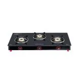 Suryaflame SMART Stainless Steel Manual Ignition PNG Gas Stove with 3 Brass Burner