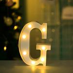 SHANAYA White Marquee Alphabet Shaped Led Light For Home Decoration And Wall Lamp Letter G