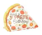 My Party Suppliers Pizza Slice Shaped Mylar Large Pizza Slice Shape Balloon Foil Birthday Decorations (11 x 7 x 3 cm)