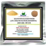 MGBN Gelatin With Flax Seed Powder 2 In 1 Uses For Face Mask, Hair Removal Skin Care 100 gm