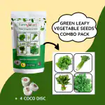 Farmgokart |CORIANDER, CELERY, SPINACH & METHI SEEDS |Combo Pack Of 4 Green Leafy Vegetable Seeds |VC-07