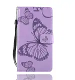 Trounce Butterfly Embosing (Purple) Leather Flip Wallet Case with Card Holder | Magentic Closure For Moto G31 5G | Mobile Case| Back Flip Cover