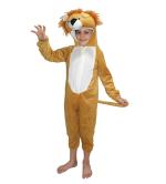 Kaku Fancy Dresses Lion Wild Animal Costume For Kids - Brown, 3-4 Years | Animal Fancy Dress For Boys & Girls