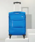 VIP Widget | Cabin Trolley Bag | Soft Sided Luggage | Polyester | Blue