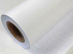 Aarder White CARBEN Fiber Vinyl Car Wrap Sheet Roll for car Bike and Gadgets (12inch X 75Inch)