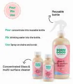 Born Good Glass & Multi-Surface cleaner concentrate | All surface cleaner |Eco-Friendly | |Makes 1L