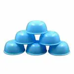 DeoDap Microwave Safe Food Serving ound Plastic Bowl Set | Set of 6 Pcs, 200 ML, Green Color, Made in India.