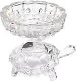 Dvm Mittra Crystal Home Decor Crystal Turtle Tortoise With Plate For Feng Shui And Vastu Decorative Showpiece
