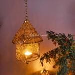 Blissful decor Home Decor Bird Cage House Tea Light Holder for Diwali Decorations