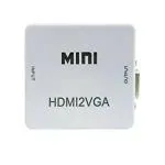 7 seven Converter HDMI to Vga 1080p Video Audio Signal Output HDMI 2 Vga Convertor for Ps3 Xbox360 Bluray Dvd Set top Boxes Pc Desktop Laptop to Hdtv Projector White