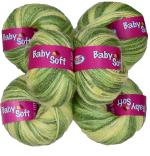 Simi Enterprise Multi, Mehndi Acrylic Baby Soft 4 Ply Wool Ball Hand Knitting Wool, Art Craft Soft Fingering Crochet Hook Yarn, Needle Knitting Yarn Thread Dye Lf (Pack Of 8)