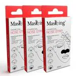 MasKing Charcoal Nose Stripes for Removal of Whiteheads & Blackheads, Oil & Dirt, Unclogs & Tighten Pores for Healthier Skin & Deep Cleansing Ideal for Women & Men, (Pack of 3 contains 15 Nose Strips)