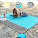 MIRANSHI ENTERPRISE Sand Free Beach Blanket Large Waterproof Beach Mat Picnic Mat (79* 82) inch
