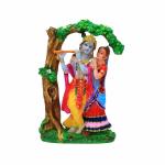 CARPENTA 10554M3 Radhakrishna Idol Handmade Polymarble Statue Lord Radhakrishna Home Decor Decorative Show Piece 554M3 - 14cm X 8cm X 23 cm
