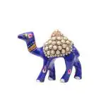 White Fortuity Handmade Metal Camel for Home Decor, Handicraft Gift Showpiece Figurine for Living Room | Meenakari Vastu Item | Diwali Gift for Table, Bedroom, Office Decor (2.5H, 1L, 2.5W)